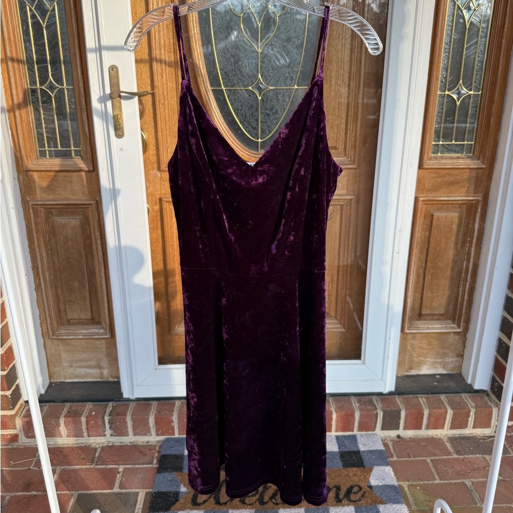 Guberry Velvet Dress in Rich Purple